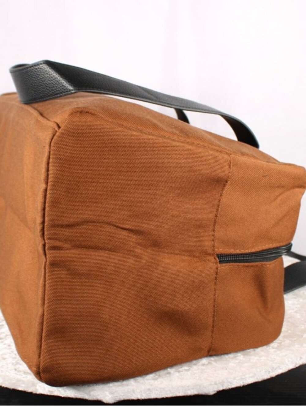 Carolina Herrera Bad Boy Brown Canvas Travel Weekender Duffel Bag NWOT - Picture 6 of 8